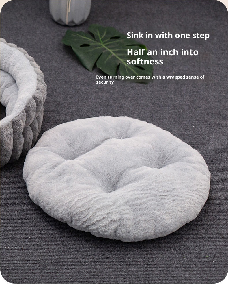 Lumopets Pet Calming Bed | Rabbit Plush Nest for Dogs and Cats