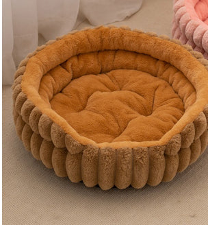 Lumopets Pet Calming Bed | Rabbit Plush Nest for Dogs and Cats