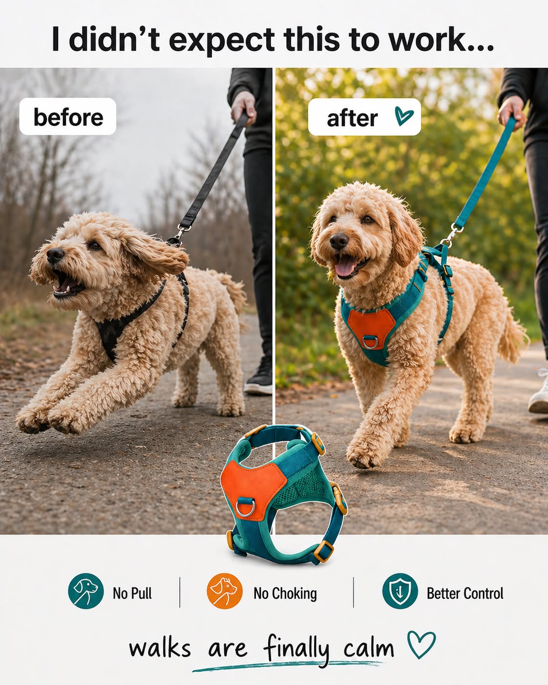 No-Pull Comfort Harness for Stress-Free Walks
