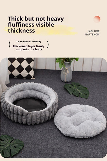 Lumopets Pet Calming Bed | Rabbit Plush Nest for Dogs and Cats