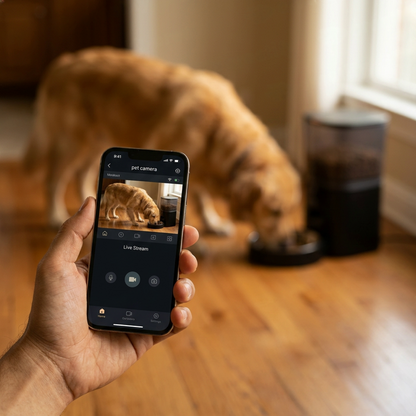 Smart Pet Feeder with 1080P HD Camera — Feed, Watch & Talk to Your Pet from Anywhere