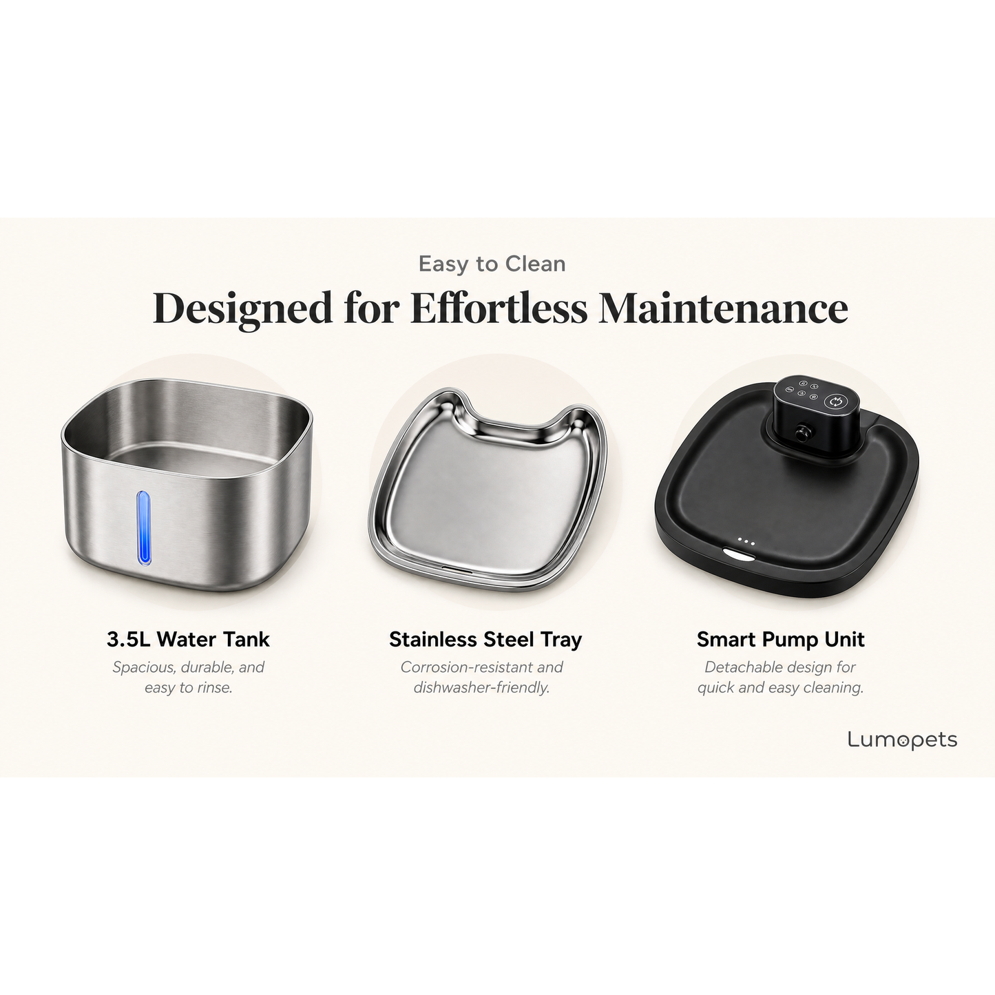 Wireless Smart Pet Water Fountain — 3.5L Stainless Steel with IR Sensor
